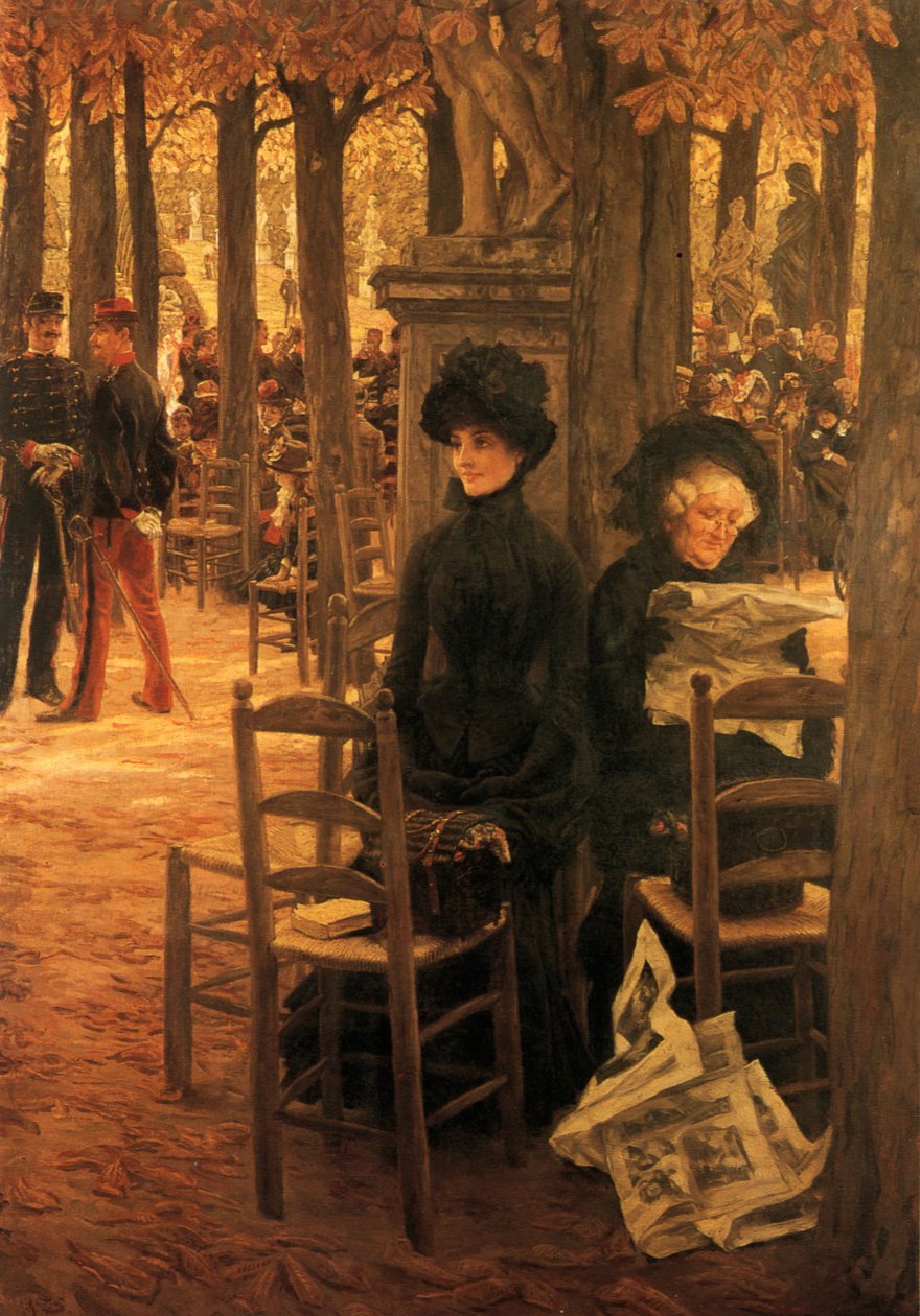 Zonder bruidsschat (ook bekend als Sunday in the Luxembourg Gardens) door James Tissot