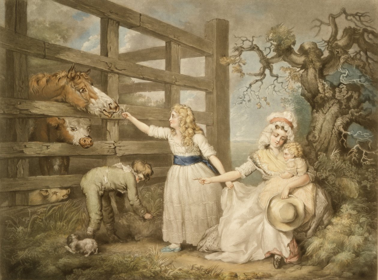 Medelijdende Kinderen, gegraveerd door William Ward (1766-1826) 1793 door James Ward