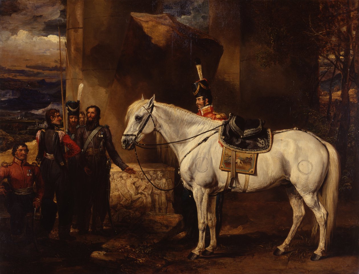 Favoriete paard van Graaf Platoff en vijf van zijn Kozakken, ca.1815 door James Ward