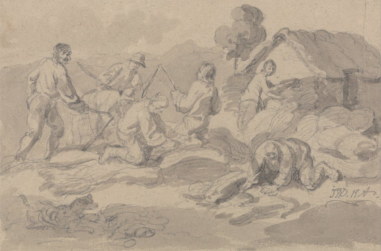 Boeren zwaaien met maïs door James Ward