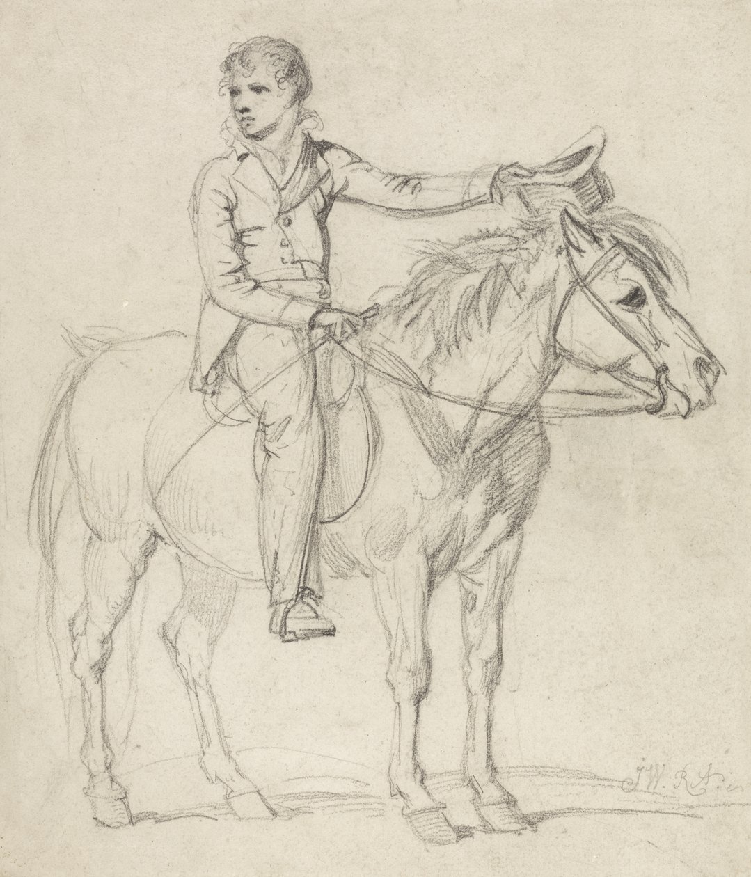 Lord Stanhope (1753-1816) als jongen op een pony door James Ward