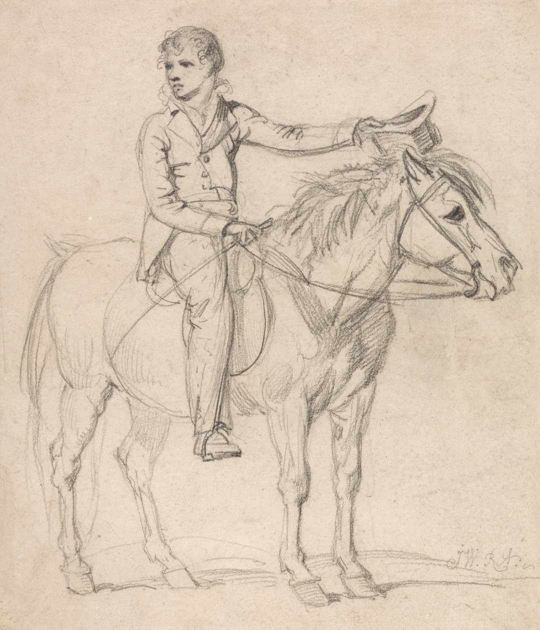 Lord Stanhope (de latere graaf van Chesterfield) als jongen, rijdend op een pony door James Ward