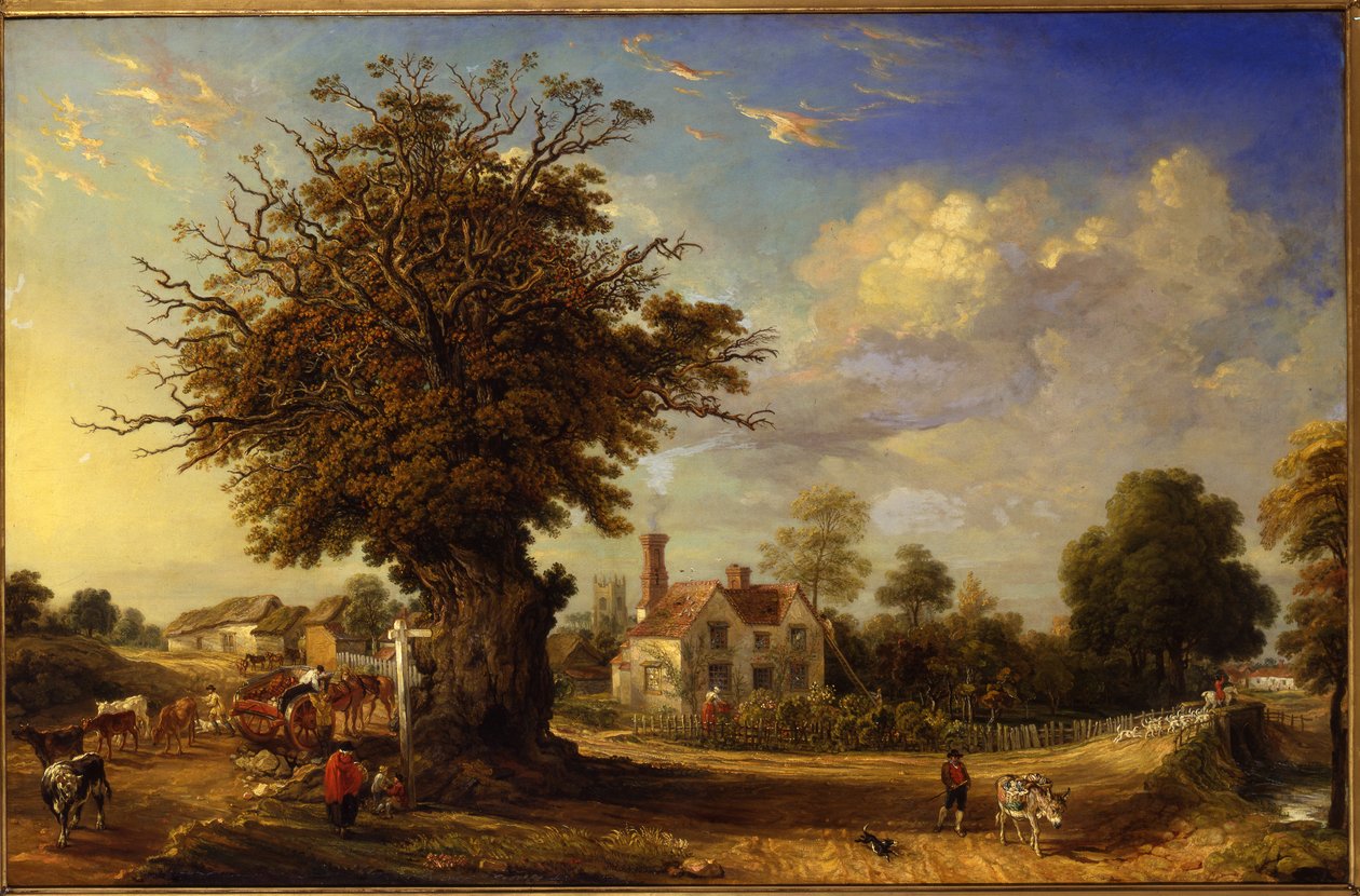 De Yeldham-eik in Great Yeldham, Essex, 1833 door James Ward