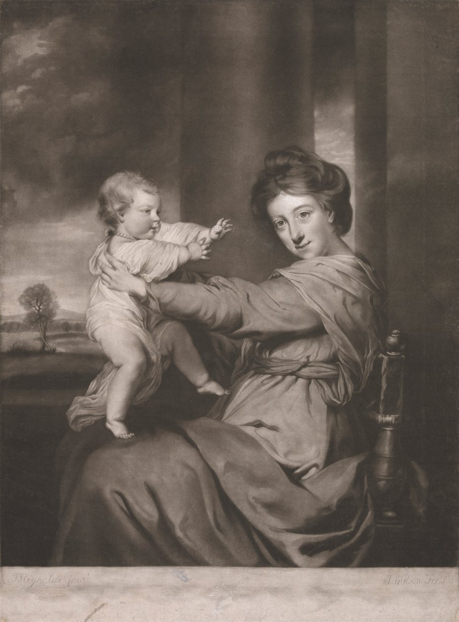 Caroline Hertogin van Marlborough met Lady Caroline Spencer Haar Dochter door James Watson