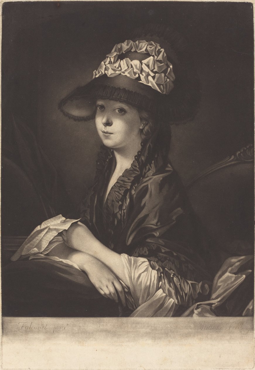 Lucinda, Miss Moore door James Watson after Pierre Etienne Falconet