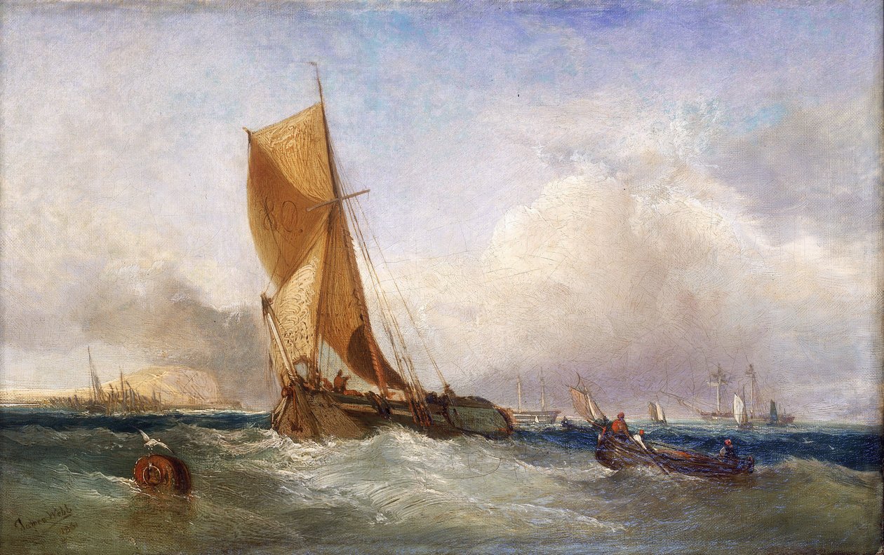 Een zeilschip van de Theems (Engeland), voor transport en handel langs de rivier en aan de oostkust door James Webb