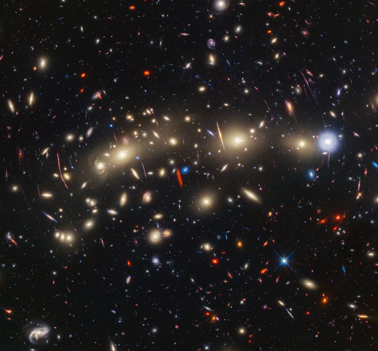 MACS 0416 (Hubble ACS en WFC3 + Webb NIRCam Beeld) door James Webb Space Telescope (NASA)