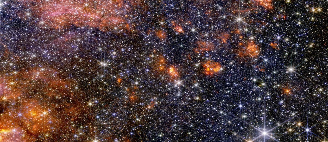 Sagittarius B2 (opname van de NIRCam) door James Webb Space Telescope (NASA)