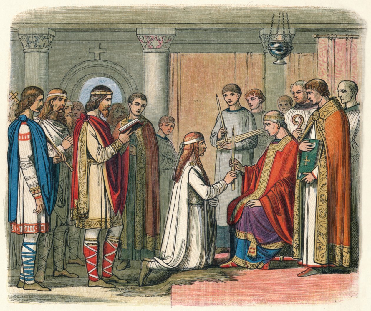 Doop van koning Guthorm, 878, 1864 door James William Edmund Doyle
