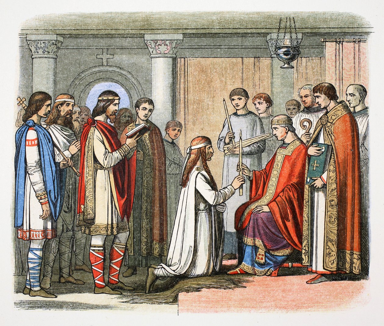 Doop van Koning Guthrum, 878 1864 door James William Edmund Doyle