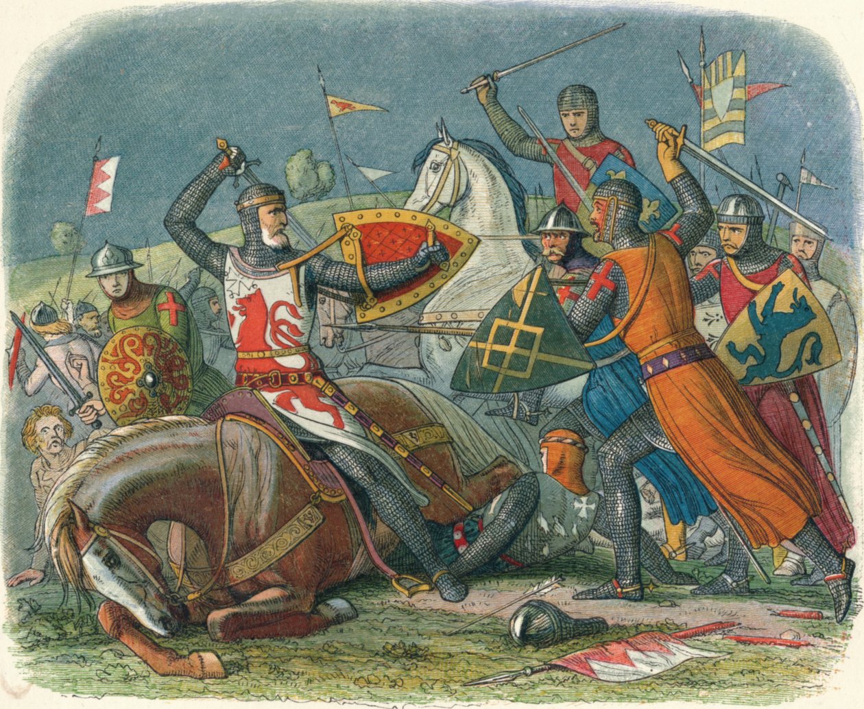 Dood van De Montfort, 1265 door James William Edmund Doyle