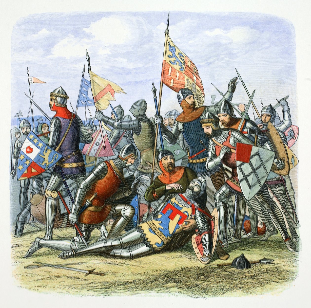 Dood van Harry Hotspur Sir Henry Percy, Shrewsbury, Shropshire, 1403, 1864 door James William Edmund Doyle