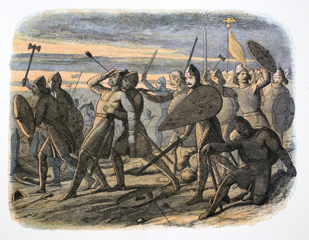 Dood van Koning Harold, Slag bij Hastings, 1066, 1864 door James William Edmund Doyle