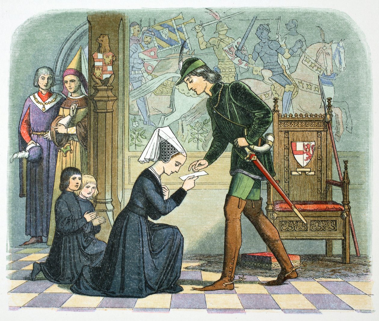 Edward IV van Engeland en Lady Elizabeth Grey, 1464 door James William Edmund Doyle