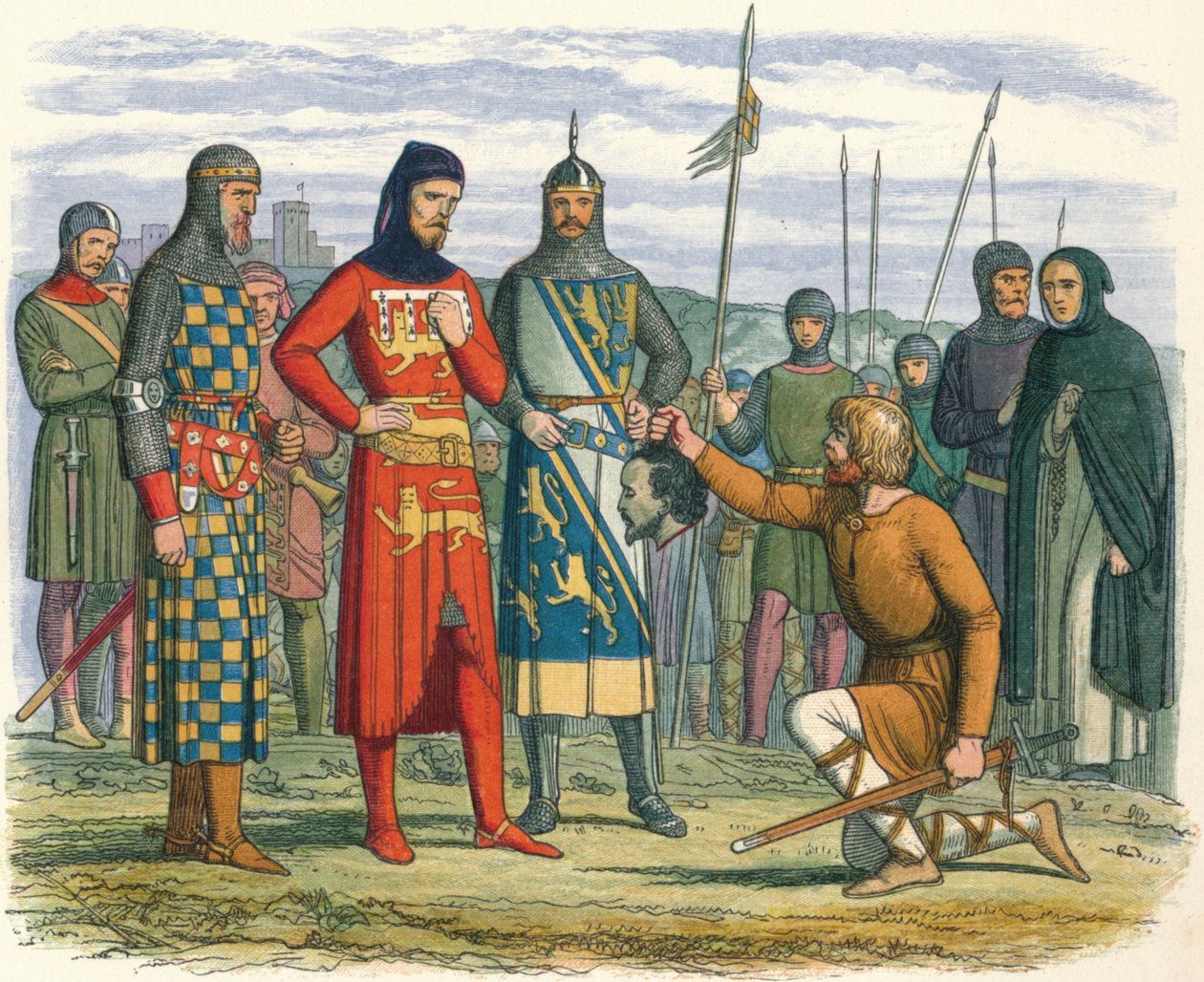 Het hoofd van Gaveston getoond aan de Graaf van Lancaster, 1312 1864 door James William Edmund Doyle