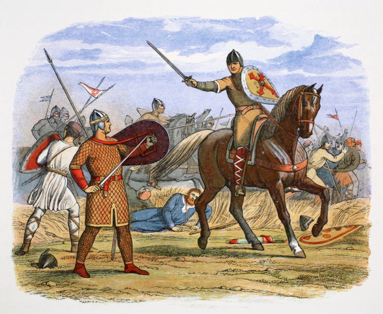 Robert, Hertog van Normandië, gevangen bij de Slag bij Tinchebraye, Normandië, 1106 1864 door James William Edmund Doyle