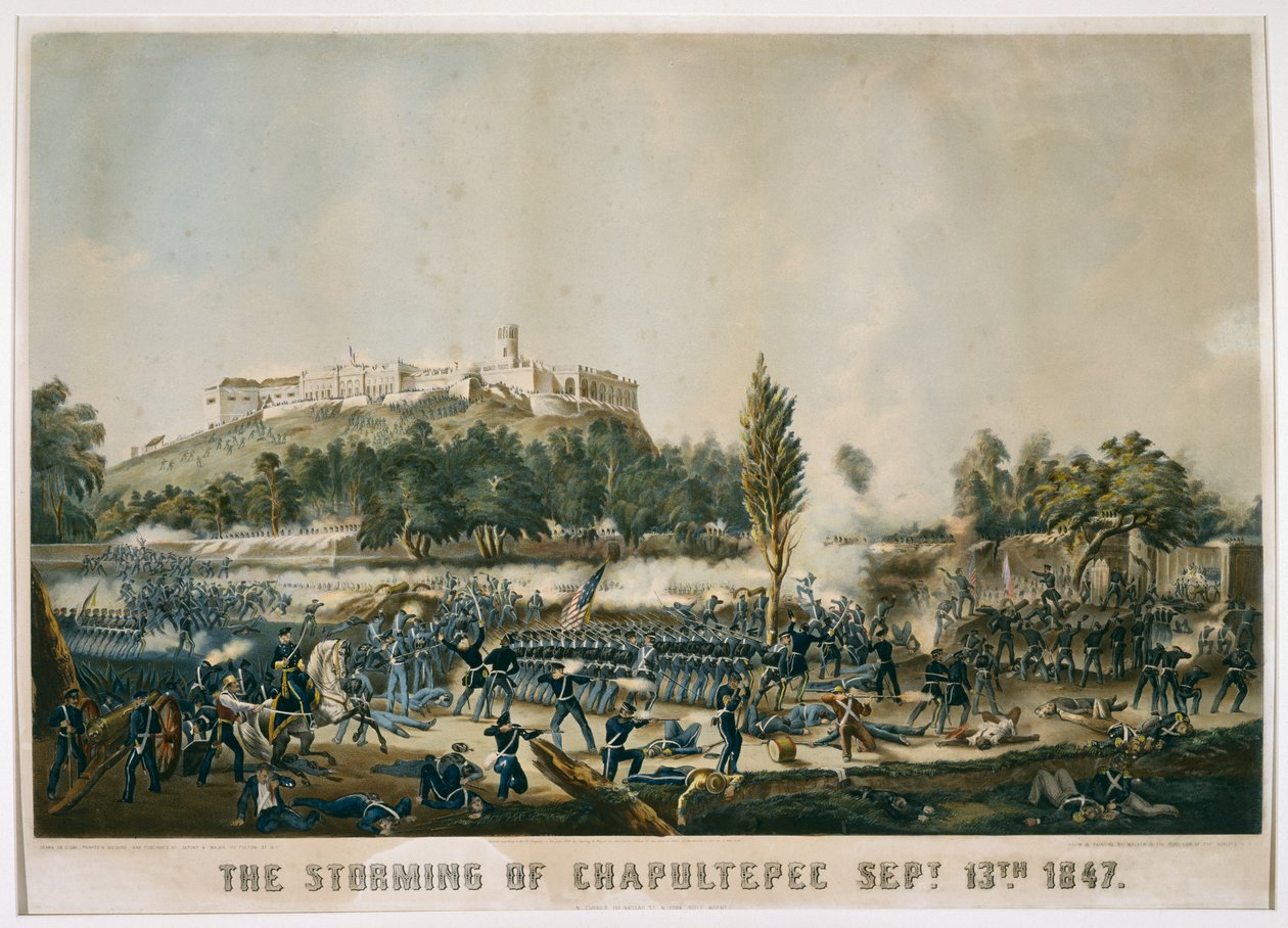 De bestorming van Chapultepec 13 september 1847 door James after Walker