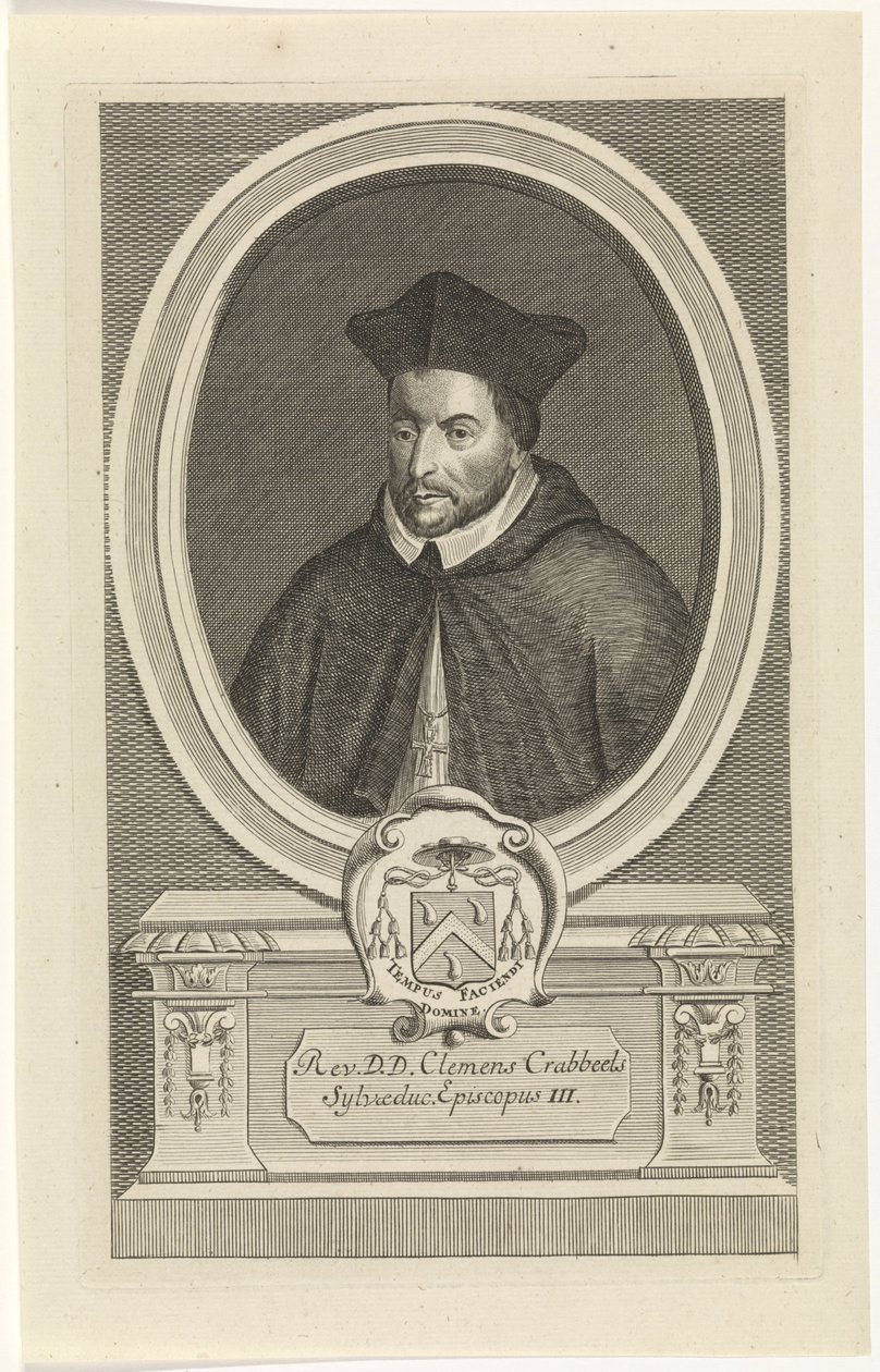 Portret van Clemens Crabeels gegraveerd door Jan Baptist Jongelinck door Jan Baptist Jongelinck
