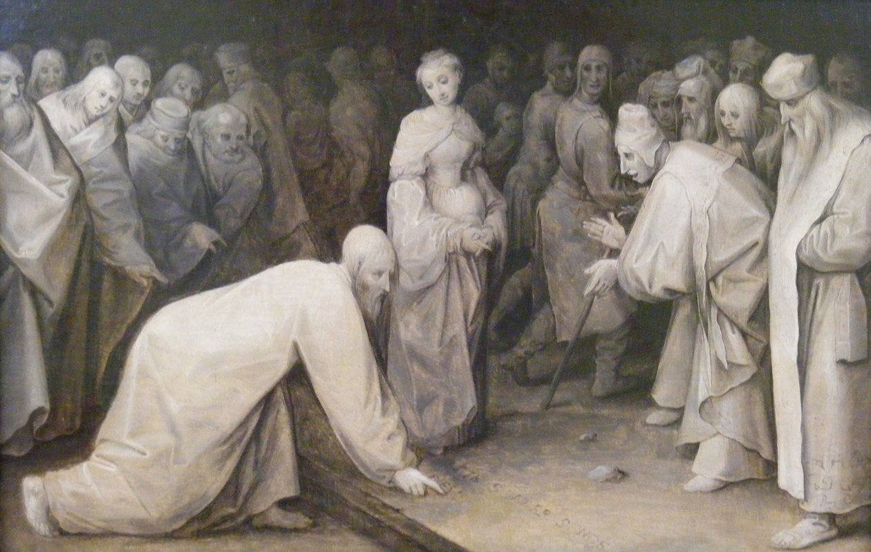 Christus en de Overspelige Vrouw door Jan the Elder Brueghel
