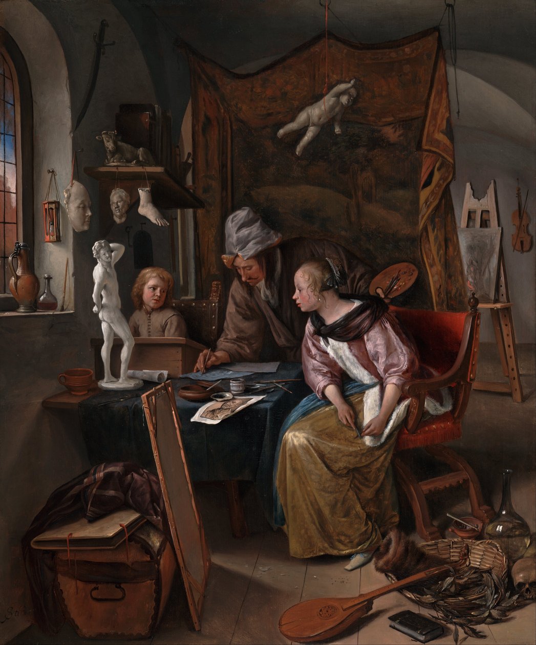 De tekenles door Jan Havickszoon Steen
