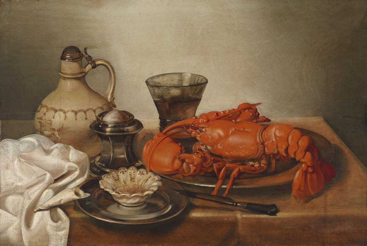 Stilleven met Kreeft door Jan Pauwel Gillemans the Younger