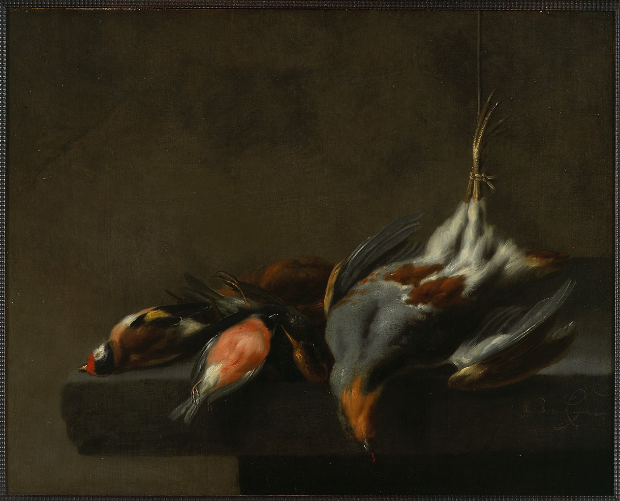 Stilleven van dode vogels, c.1660 door Jan Vonck