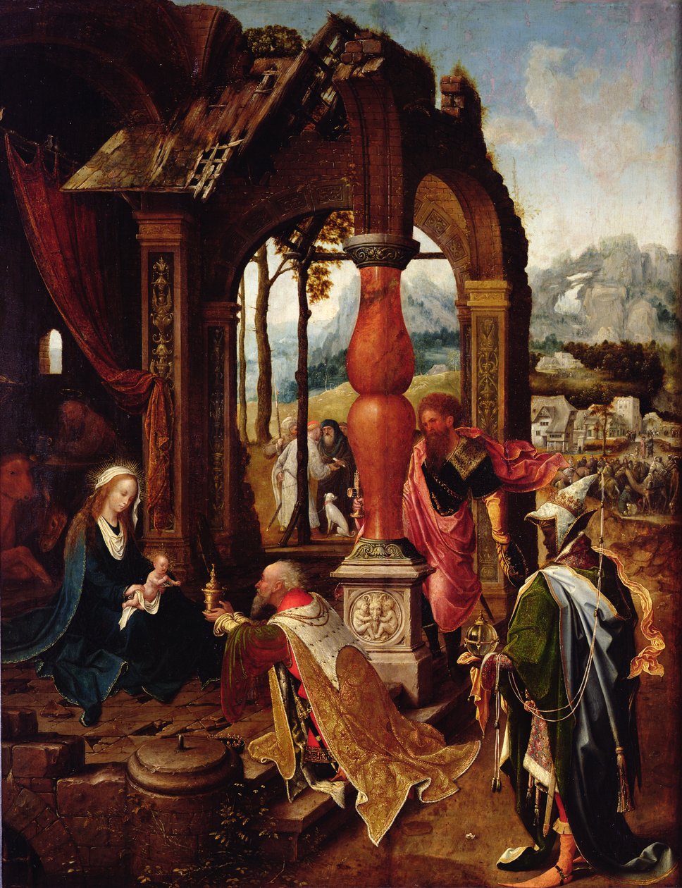 Aanbidding der Wijzen door Jan de Beer