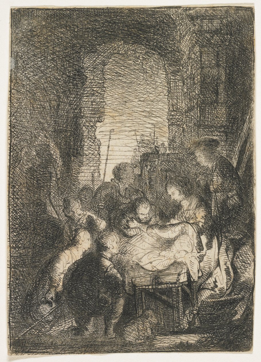 Aanbidding van de herders, 1650s door Jan van Noordt