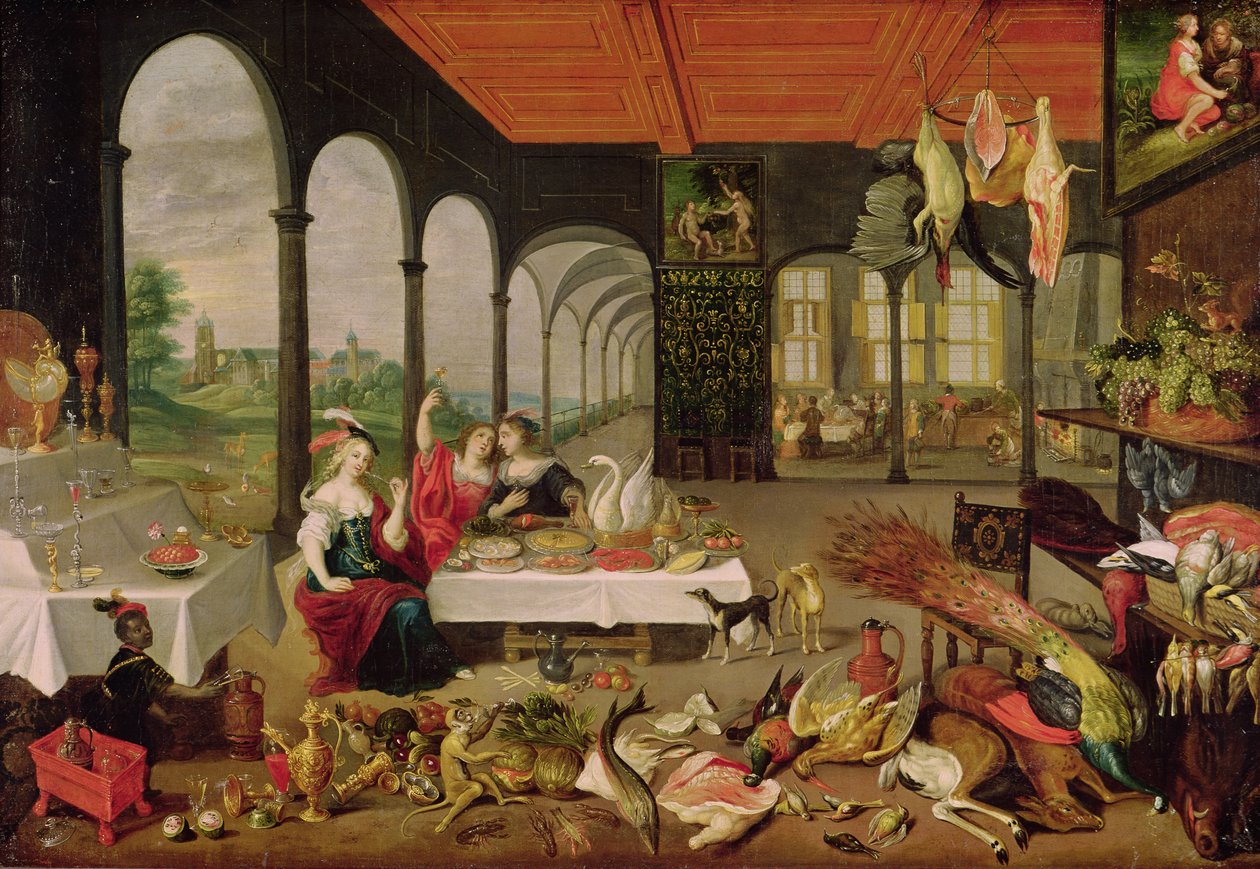 Allegorie van de smaak door Jan the Elder Brueghel