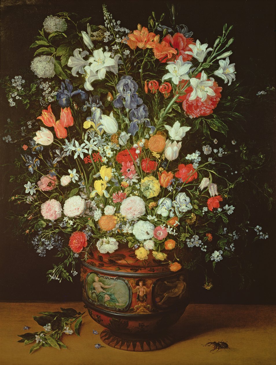 Stilleven van bloemen in een vaas door Jan Brueghel the Younger