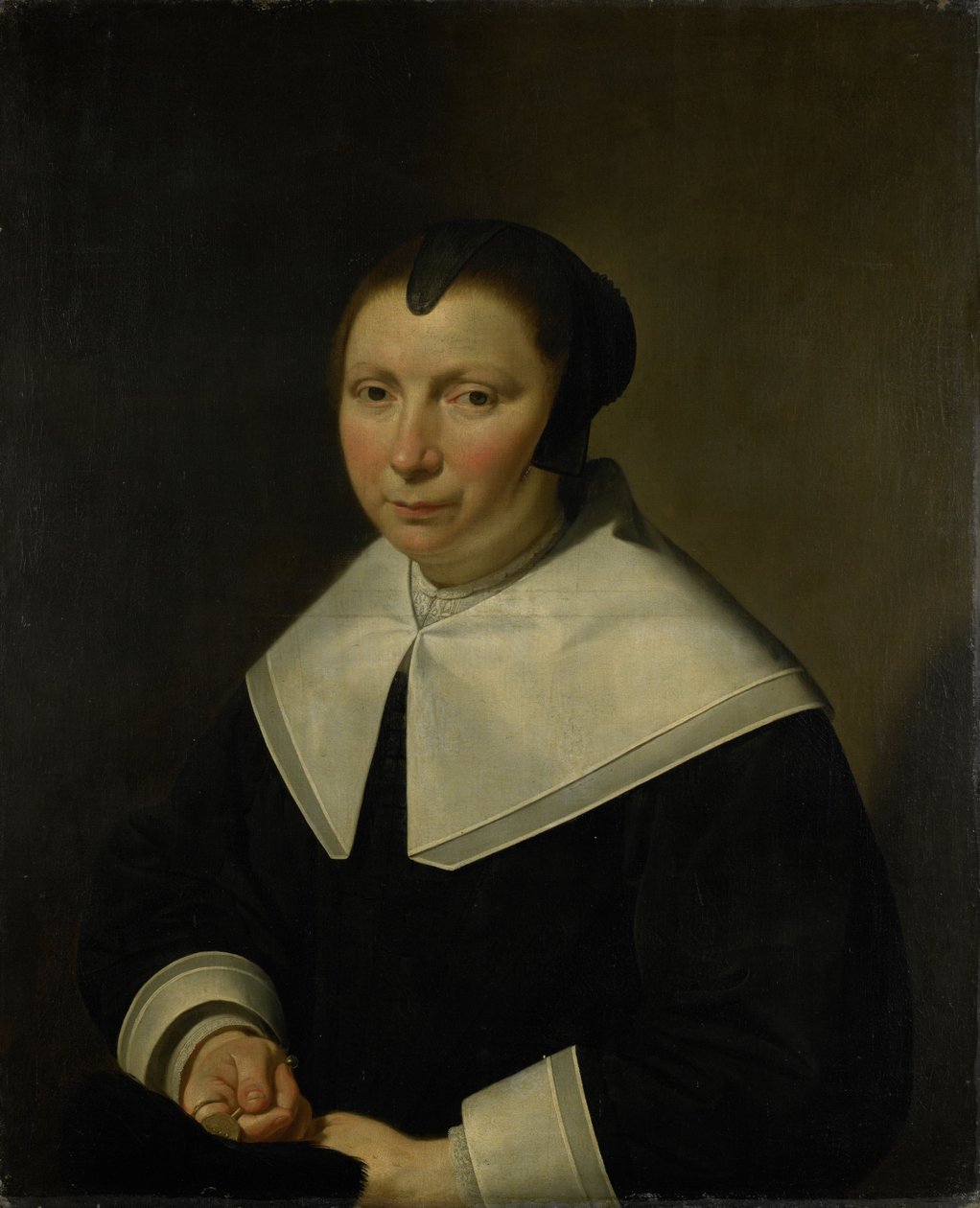 Portret van een vrouw door Jan van Bijlert