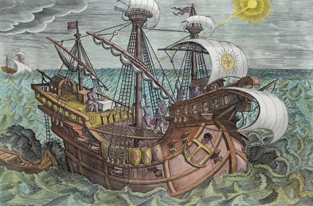 Berekening van de Lengtegraad met de Declinatie van de Zon, plaat 17 uit 