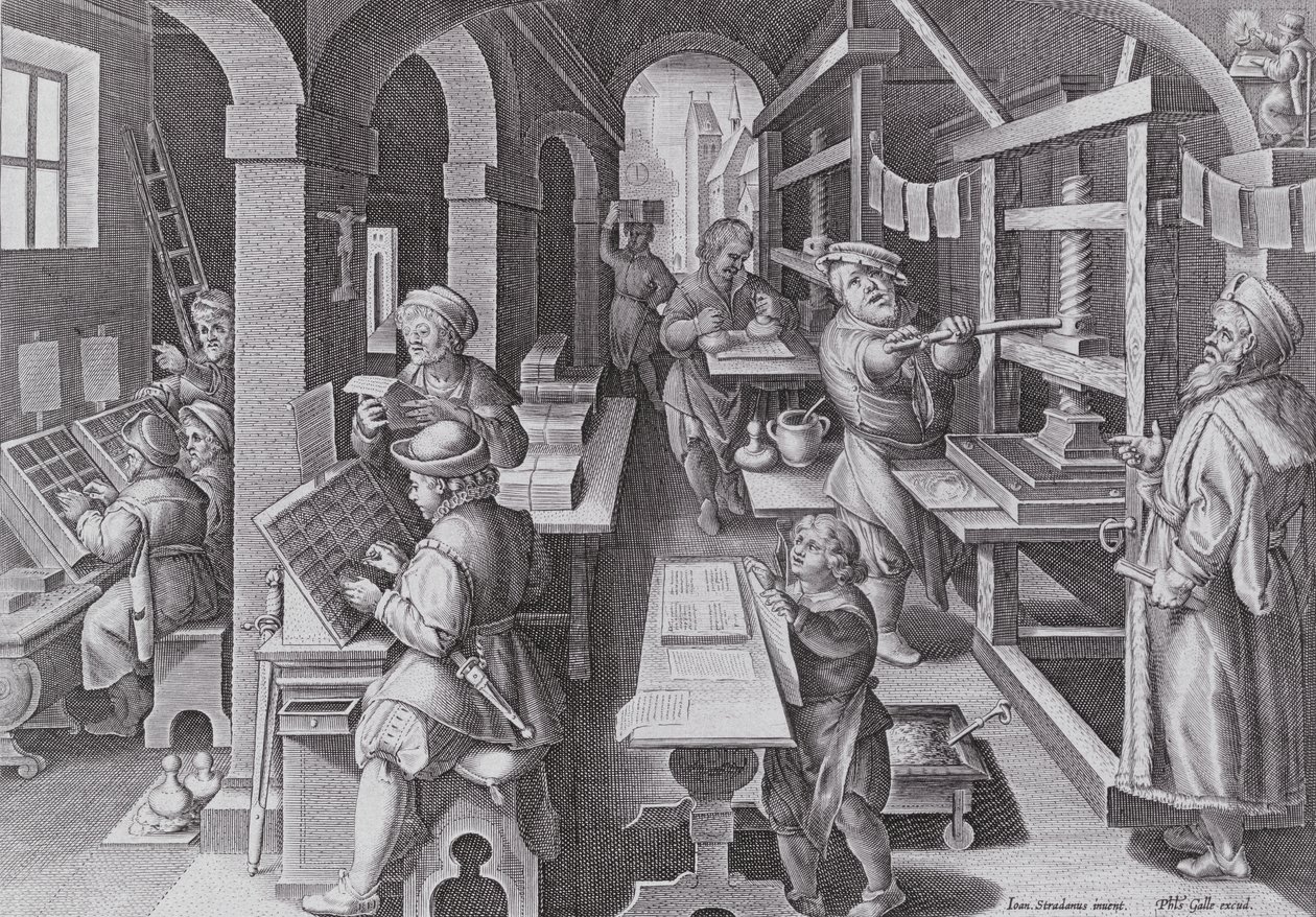 De Ontwikkeling van de Drukkunst, plaat 5 uit 