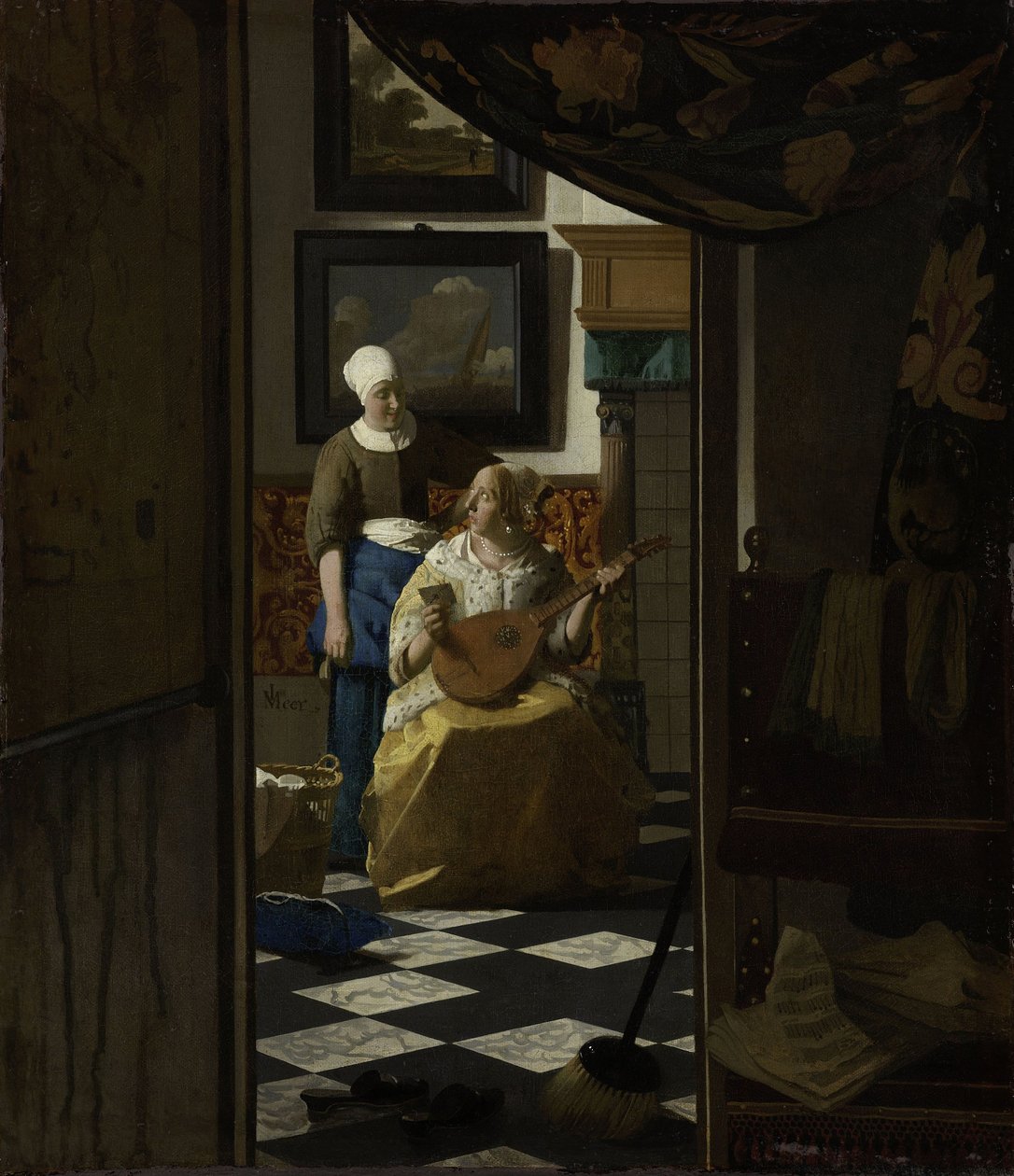 De liefdesbrief, c.1669-70 door Johannes Vermeer