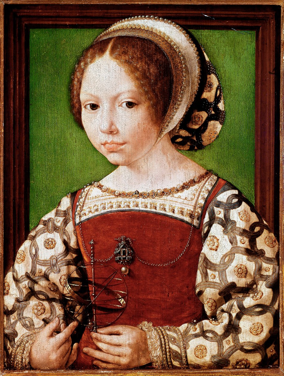Portret van een jonge prinses, waarschijnlijk Dorothea van Denemarken door Jan (c.1472 c.1533) Gossaert