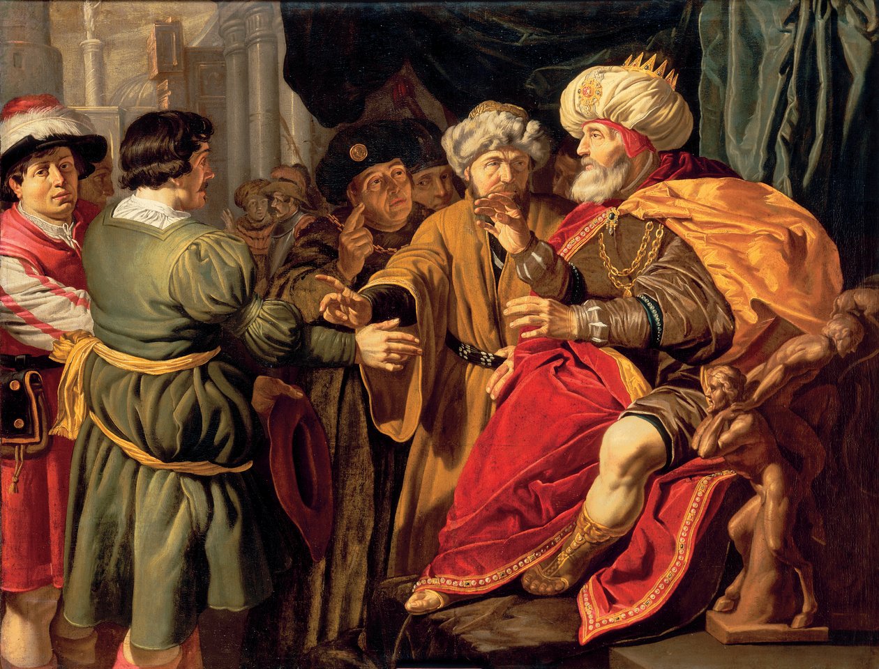 Jozef die de Dromen van de Farao Uitlegt door Jan (circle of) Tengnagel