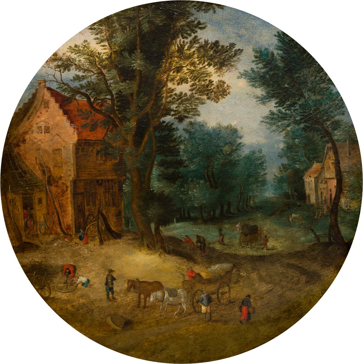 Vlaams landschap, ca. 1588-1625 door Jan (follower of) Brueghel