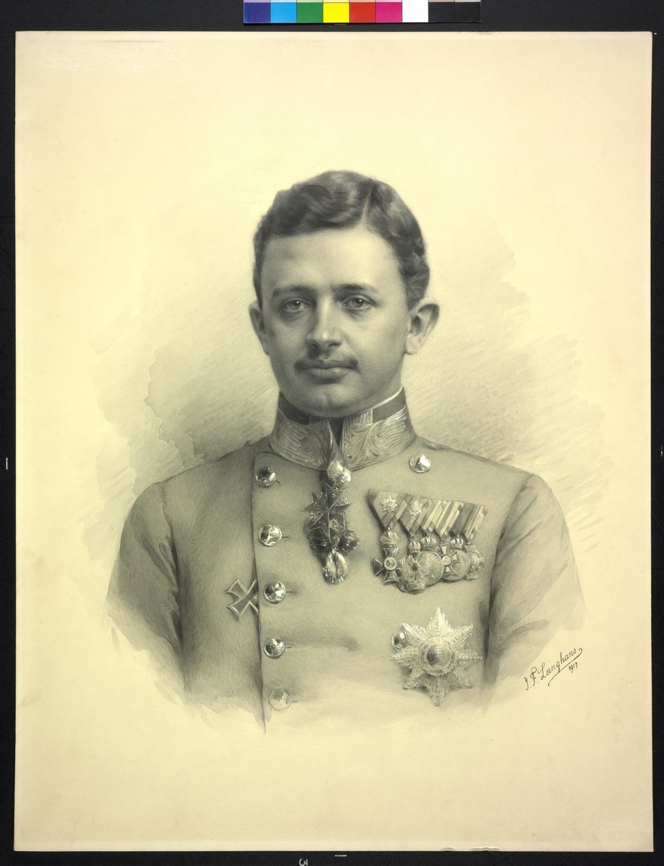 Keizer van Oostenrijk Karel I door Jan (studio of) Langhans
