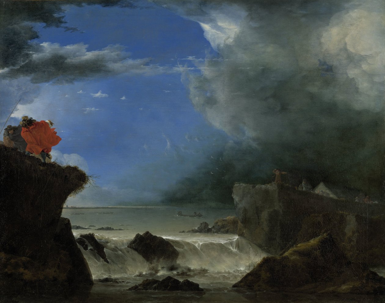 De doorbraak van de Sint Anthonisdijk bij Amsterdam door Jan Asselijn