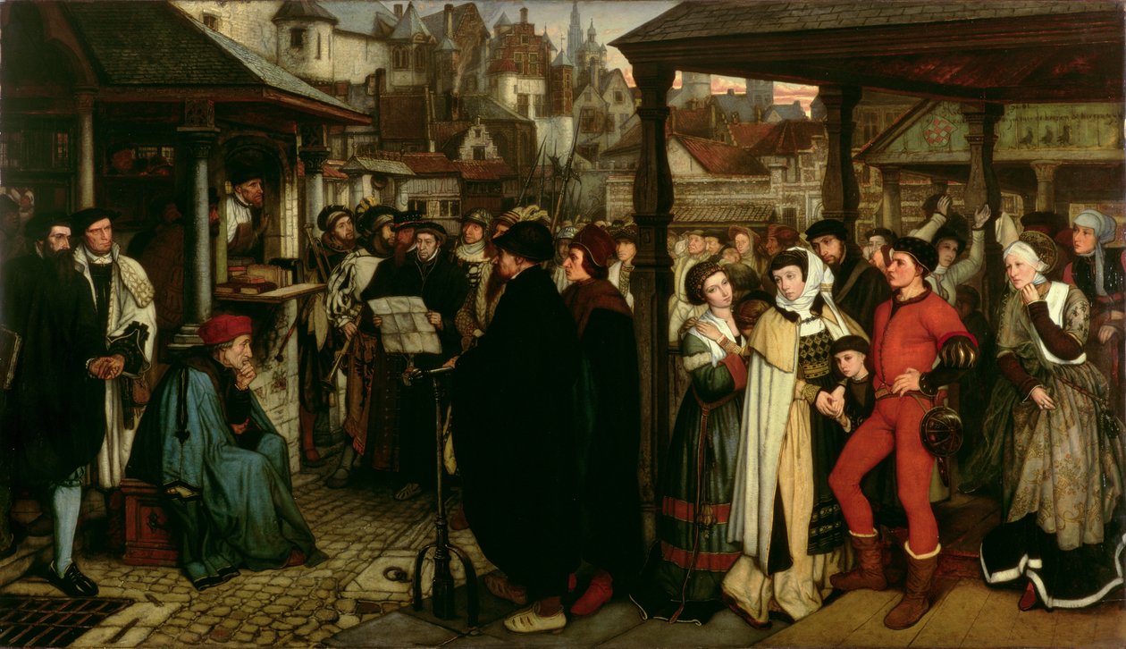 Het Edict van Karel V, c.1861 door Jan August Hendrik Leys