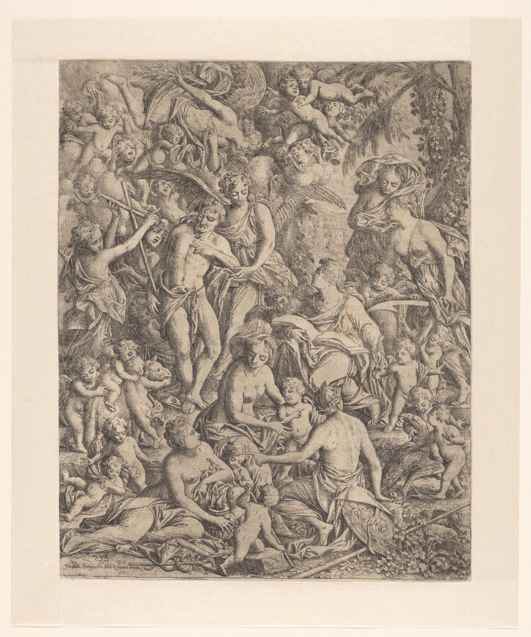 Johannes de Evangelist en Johannes de Doper door Jan Baptist Herregouts