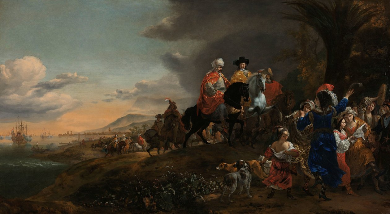 De Nederlandse ambassadeur op weg naar Isfahan door Jan Baptist Weenix
