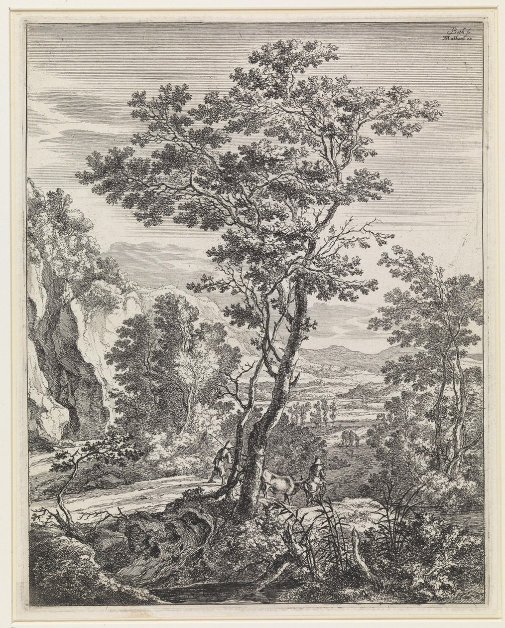 Landschap met een grote boom door Jan Both