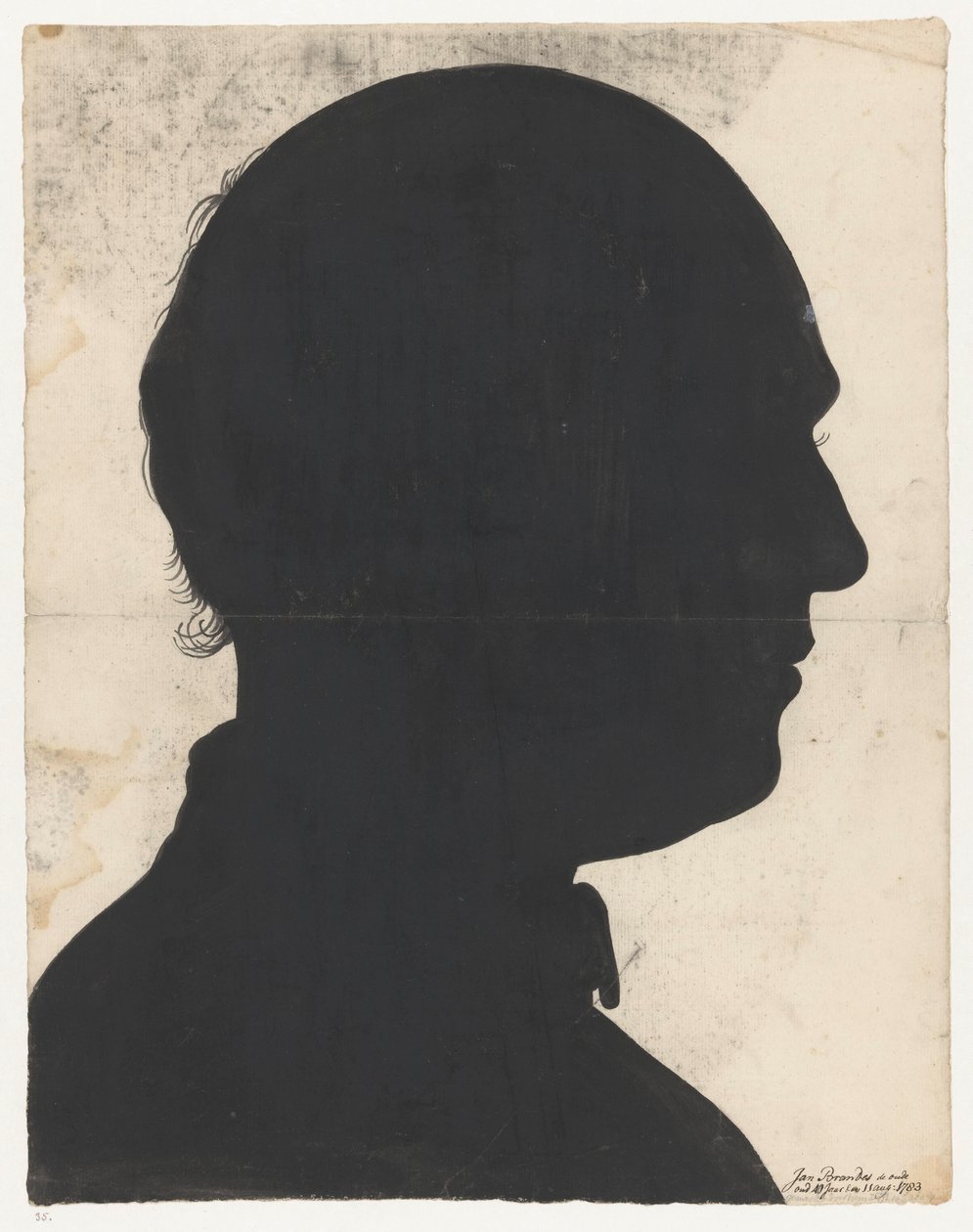 Silhouetportret van Jan Brandes door Jan Brandes