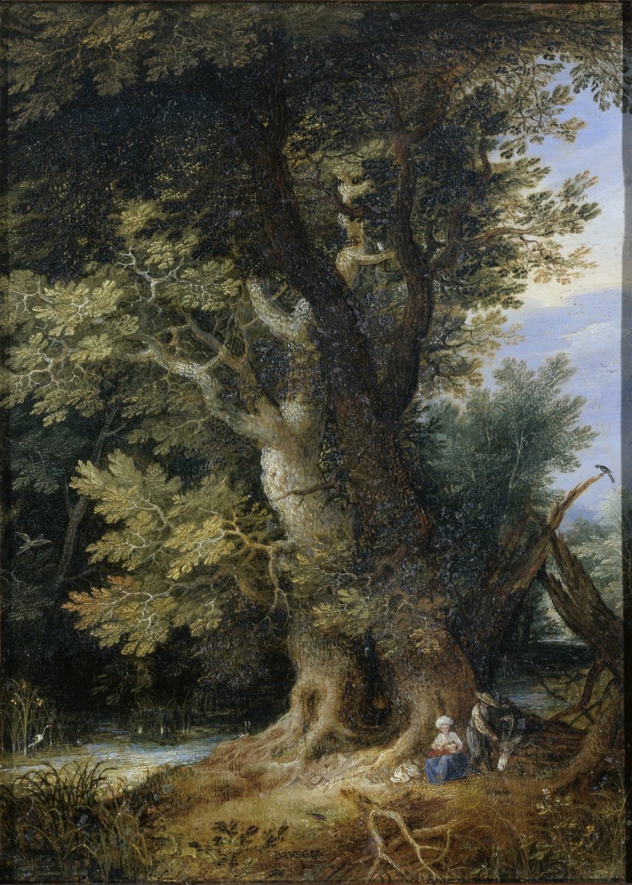 Rust tijdens de vlucht naar Egypte door Jan Brueghel (I) (manner of)