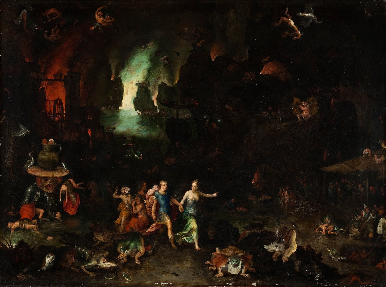 Aeneas en de Sibylle in de Onderwereld door Jan Brueghel the Elder