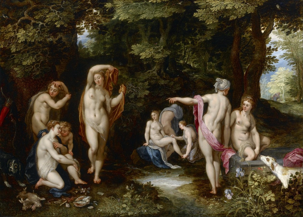 Diana en Actaeon door Jan Brueghel the Elder