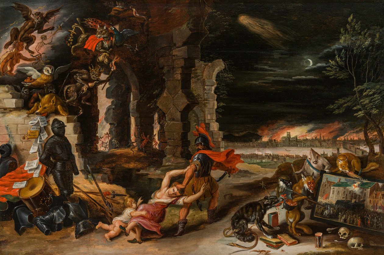Allegorie van Wet en Geweld (Allegorie van Koning Karel I van Engeland) door Jan Brueghel the Younger