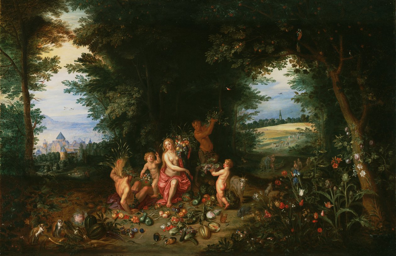 Landschap met Ceres (Allegorie op de Aarde) door Jan Brueghel the Younger