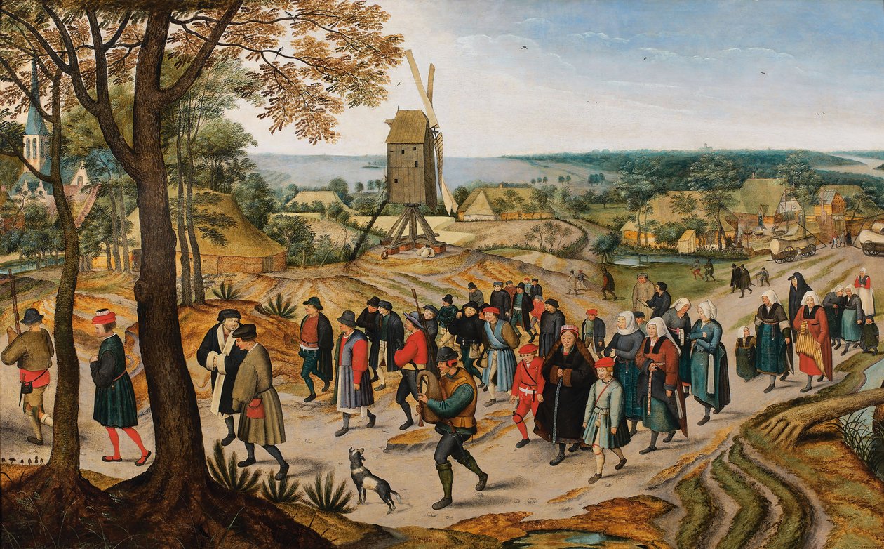 De bruiloftsstoet, 1627 door Jan Brueghel the Younger